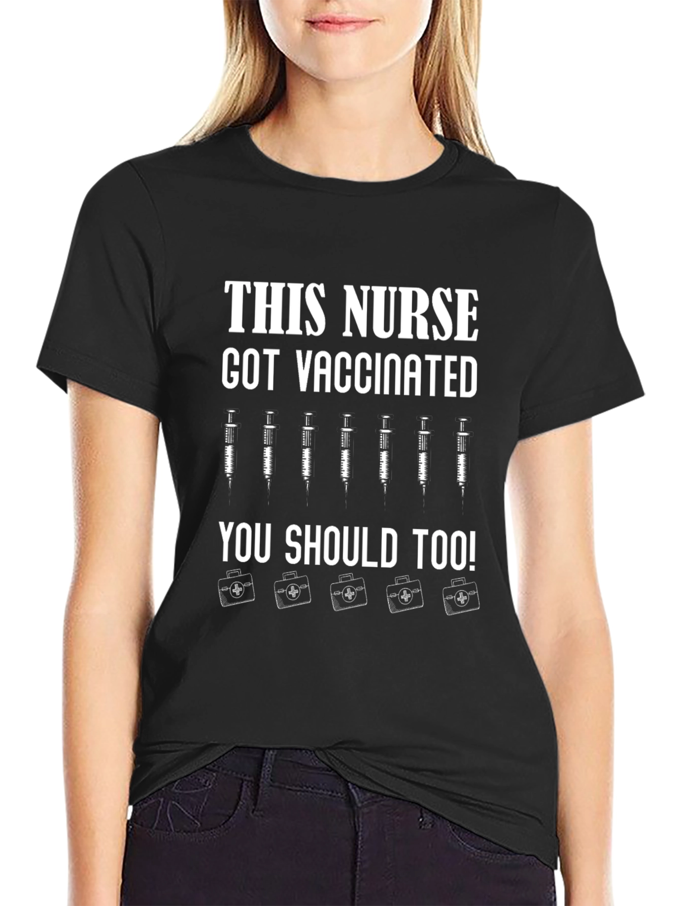 Vaccinated Nurse Graphic T-Shirt - Get Yours Today!