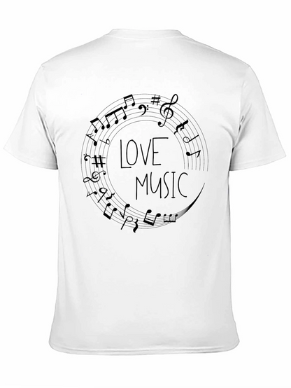 Love Music Graphic T-Shirt - Black Cotton Tee