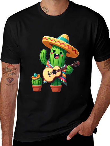 Cactus Mariachi Graphic Tee - Playful Design