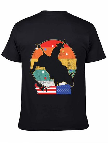 Retro Rodeo Bull Rider Graphic Tee