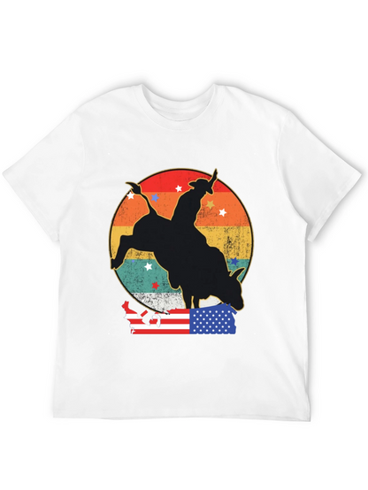 Retro Rodeo Bull Rider Graphic Tee