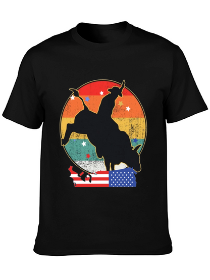 Retro Rodeo Bull Rider Graphic Tee