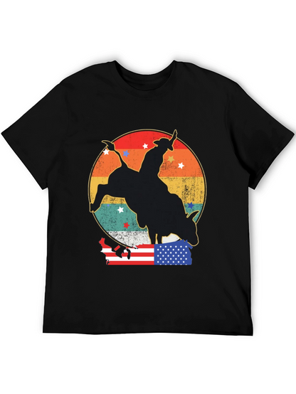 Retro Rodeo Bull Rider Graphic Tee