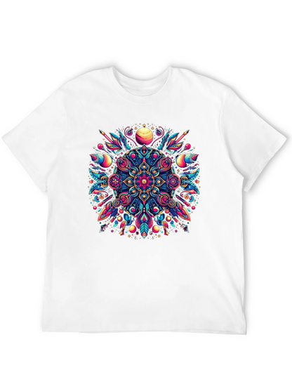 Psychedelic Mandala Graphic Tee - Vibrant Mens T-Shirt