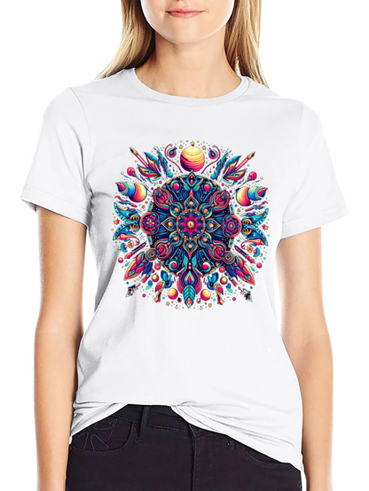 Psychedelic Mandala Graphic Tee - Vibrant Mens T-Shirt