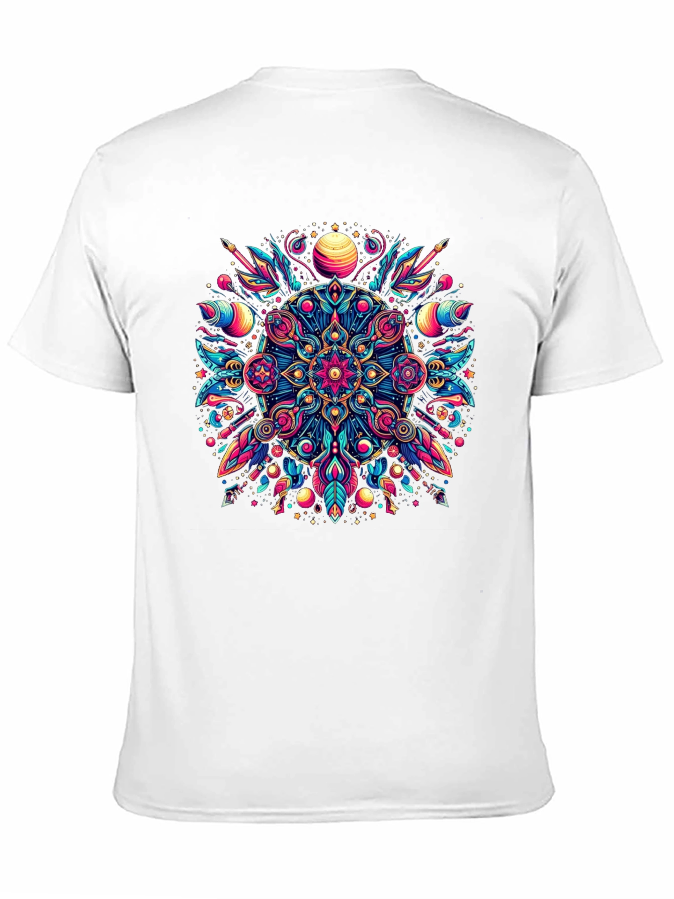Psychedelic Mandala Graphic Tee - Vibrant Mens T-Shirt