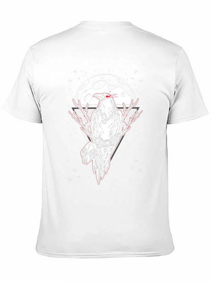 Raven and Skull Graphic Tee - Moonlit Design