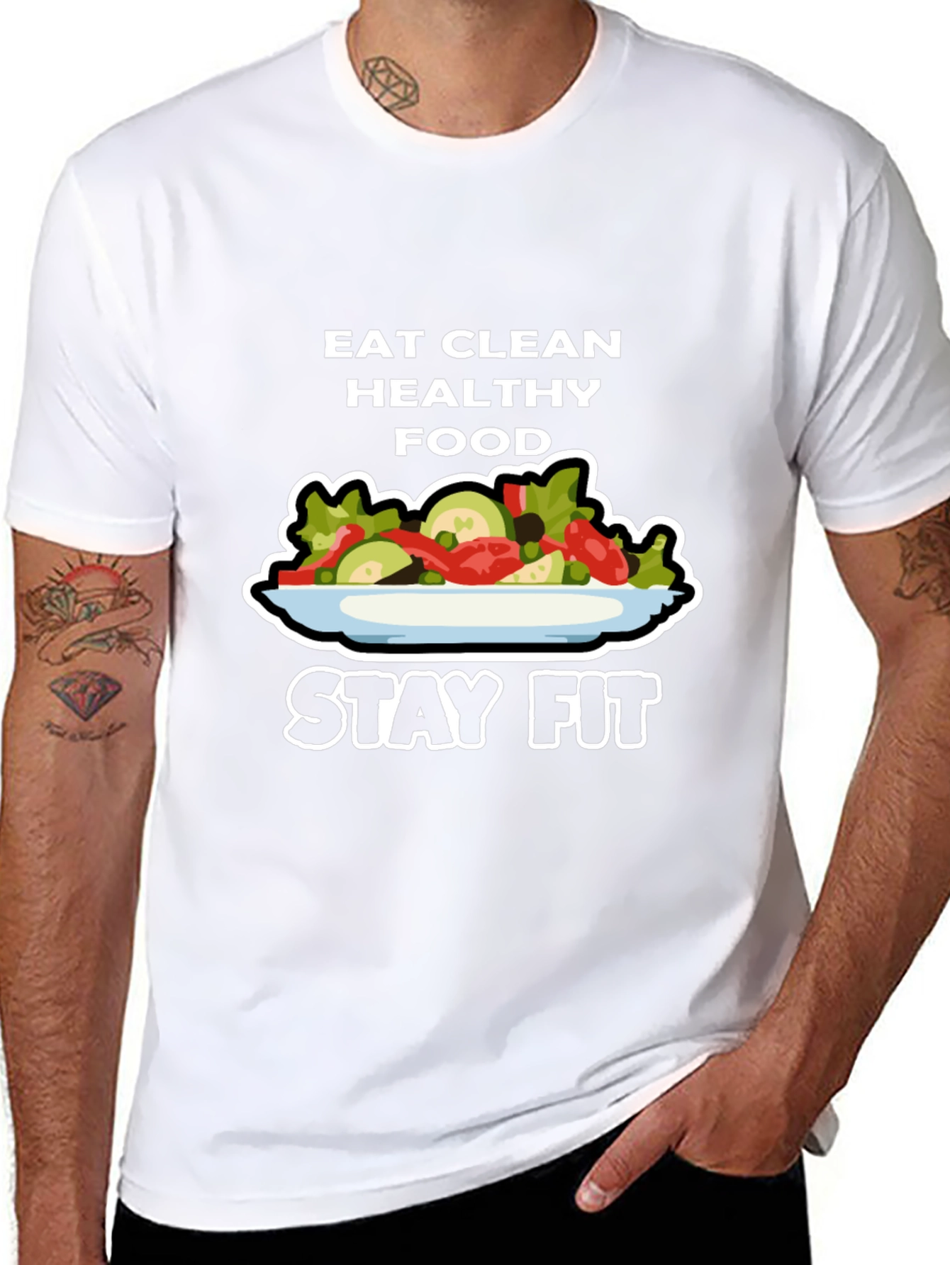Eat Clean Healthy Food Stay Fit T-Shirt