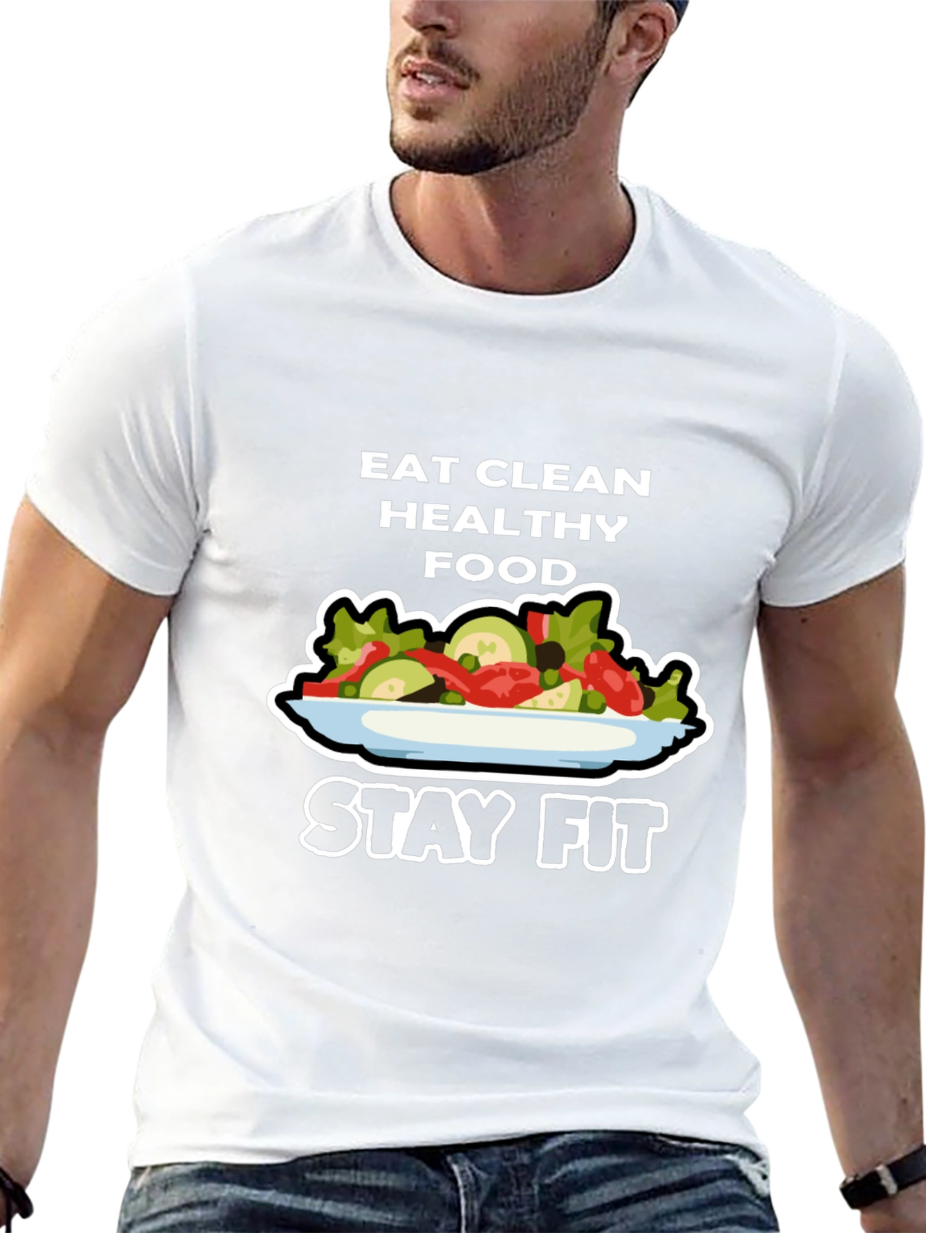 Eat Clean Healthy Food Stay Fit T-Shirt