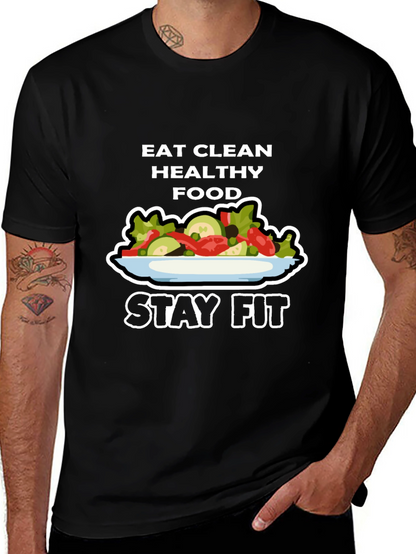 Eat Clean Healthy Food Stay Fit T-Shirt
