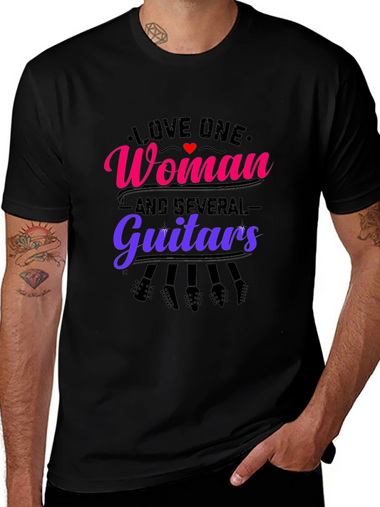 Love One Woman and Several Guitars Graphic Tee