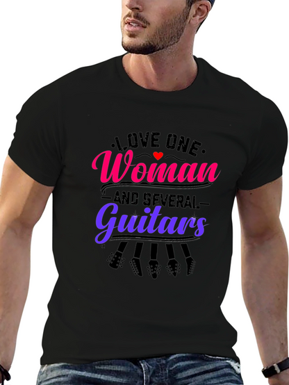 Love One Woman and Several Guitars Graphic Tee