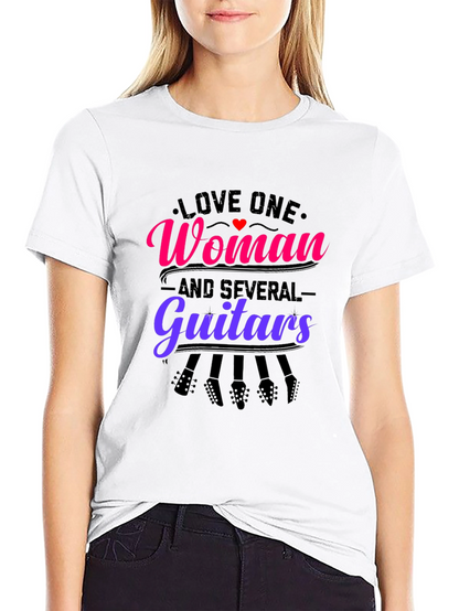 Love One Woman and Several Guitars Graphic Tee