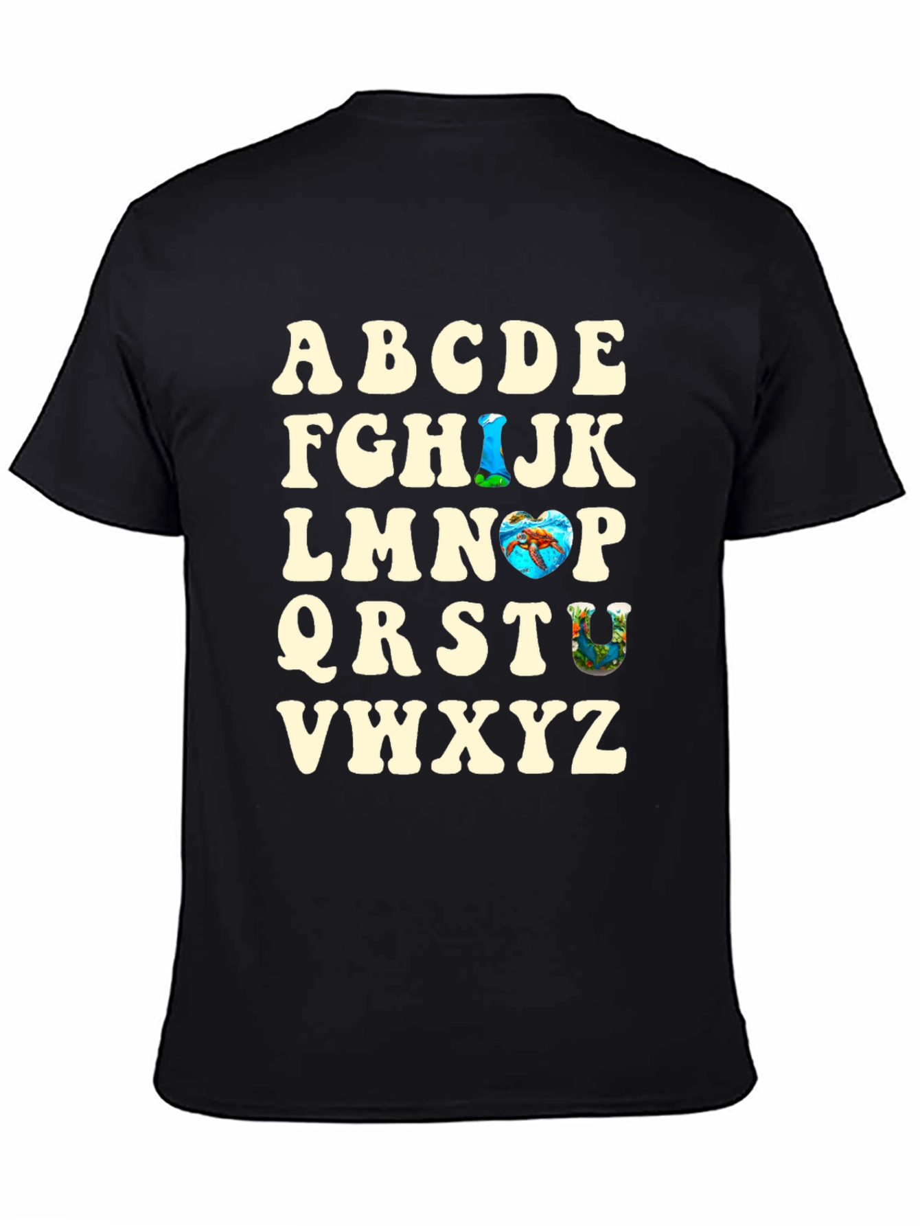 Alphabet Ocean Graphic T-Shirt