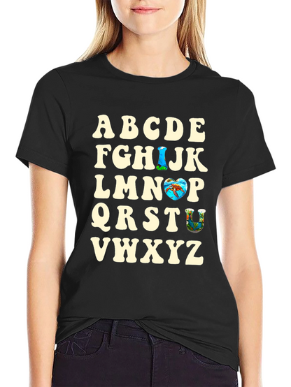 Alphabet Ocean Graphic T-Shirt