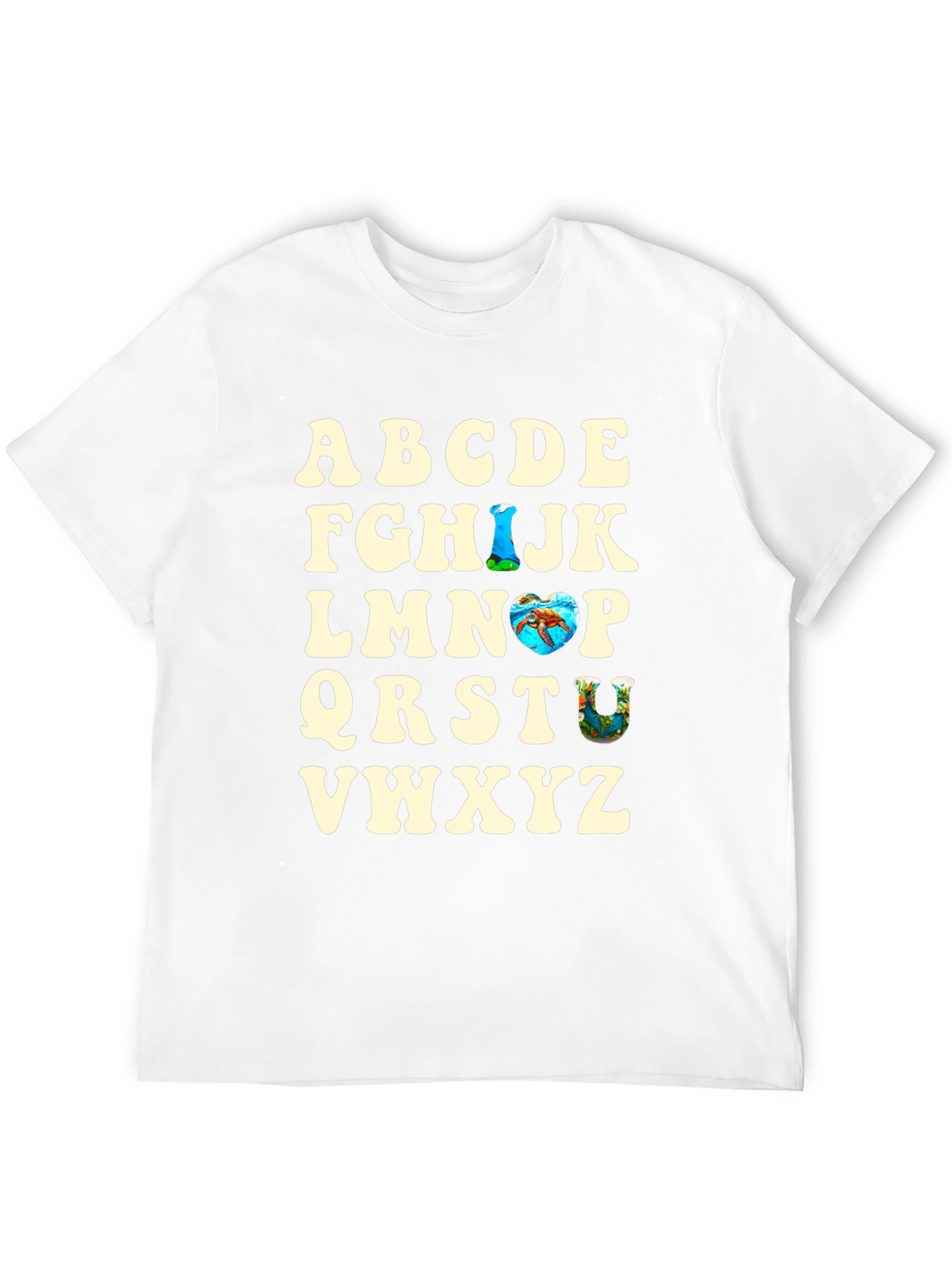 Alphabet Ocean Graphic T-Shirt