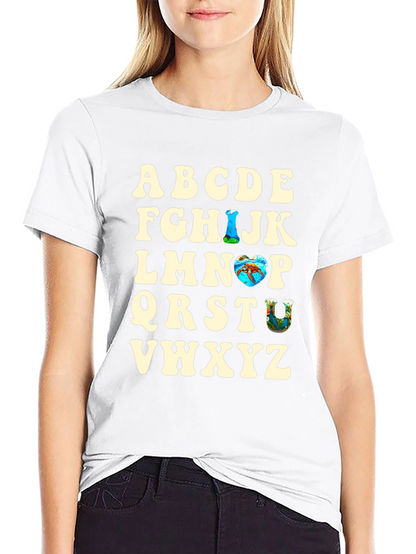 Alphabet Ocean Graphic T-Shirt