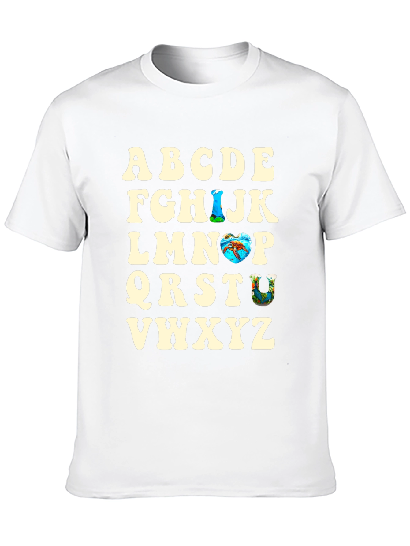 Alphabet Ocean Graphic T-Shirt