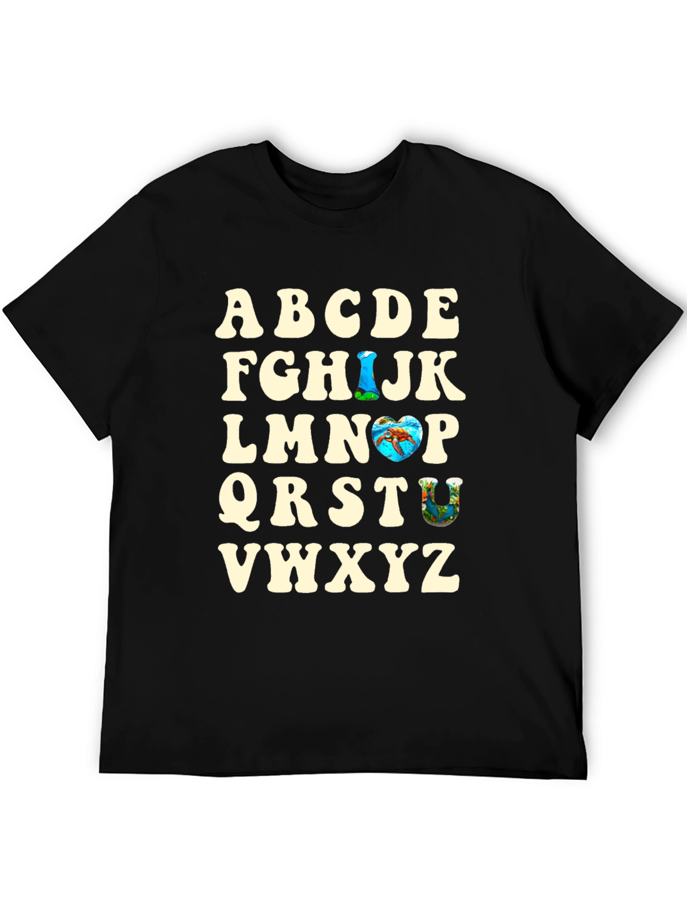 Alphabet Ocean Graphic T-Shirt