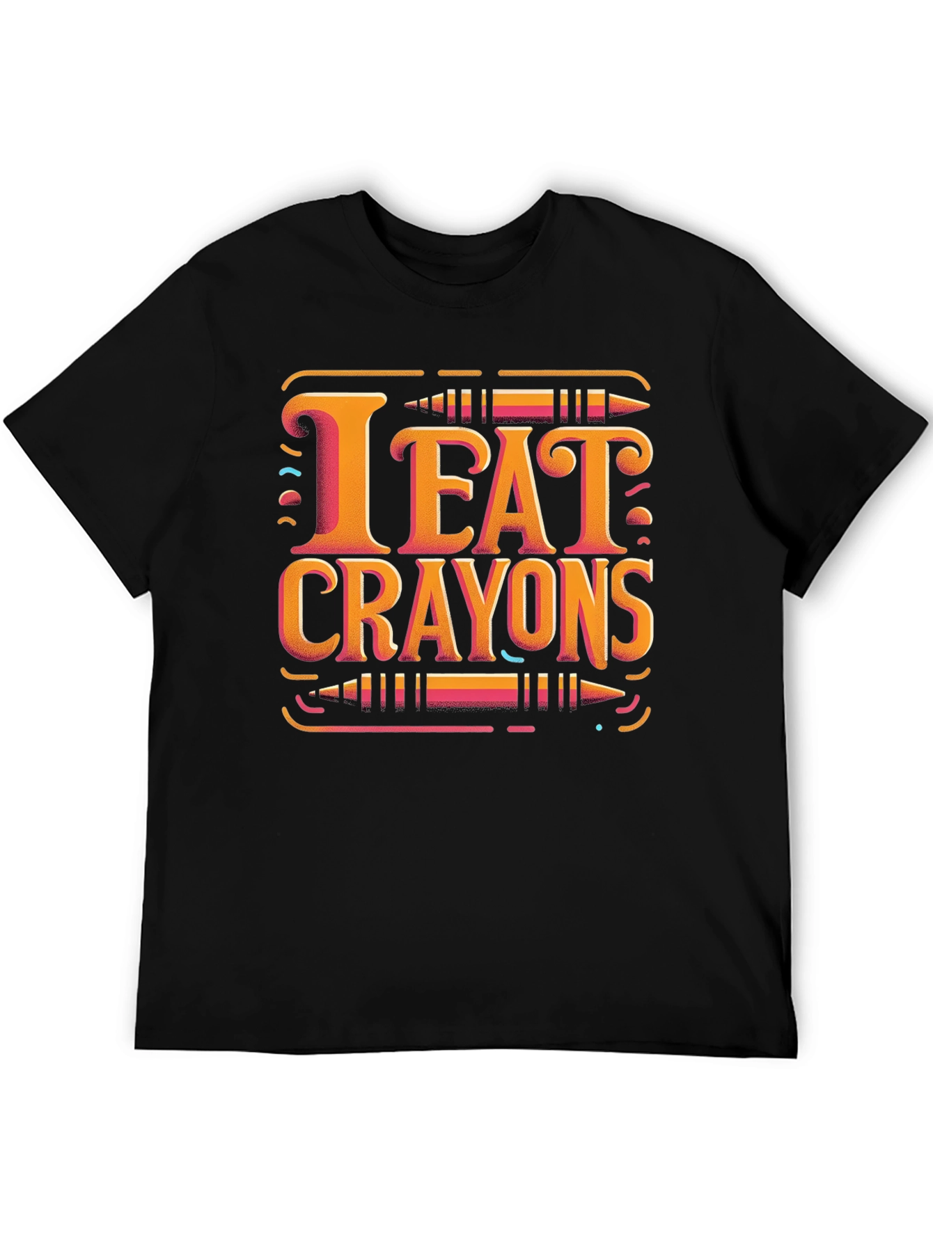 I Eat Crayons Graphic Tee - Novelty T-Shirt