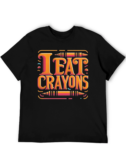 I Eat Crayons Graphic Tee - Novelty T-Shirt