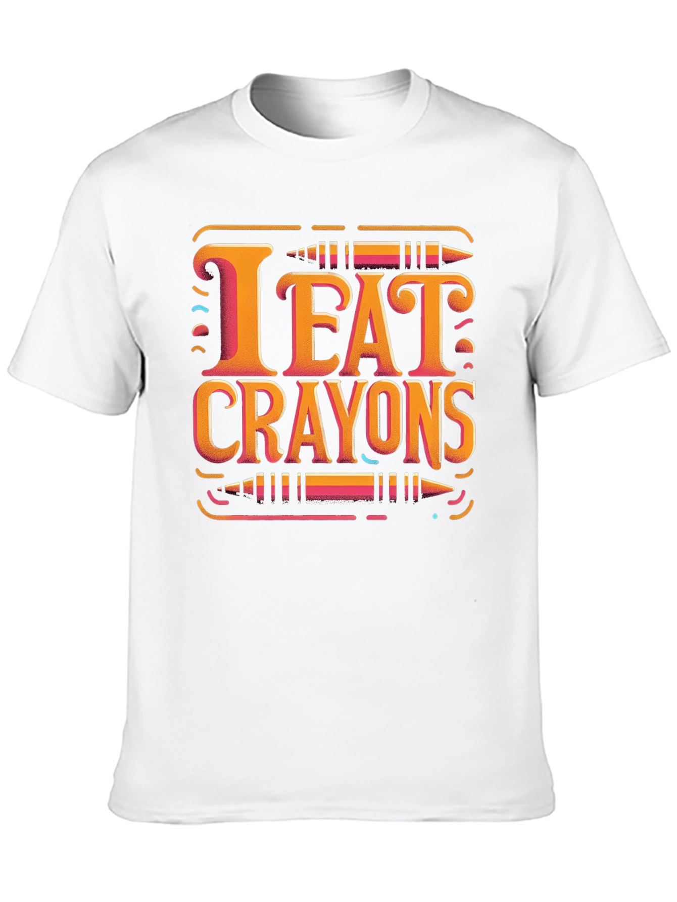 I Eat Crayons Graphic Tee - Novelty T-Shirt