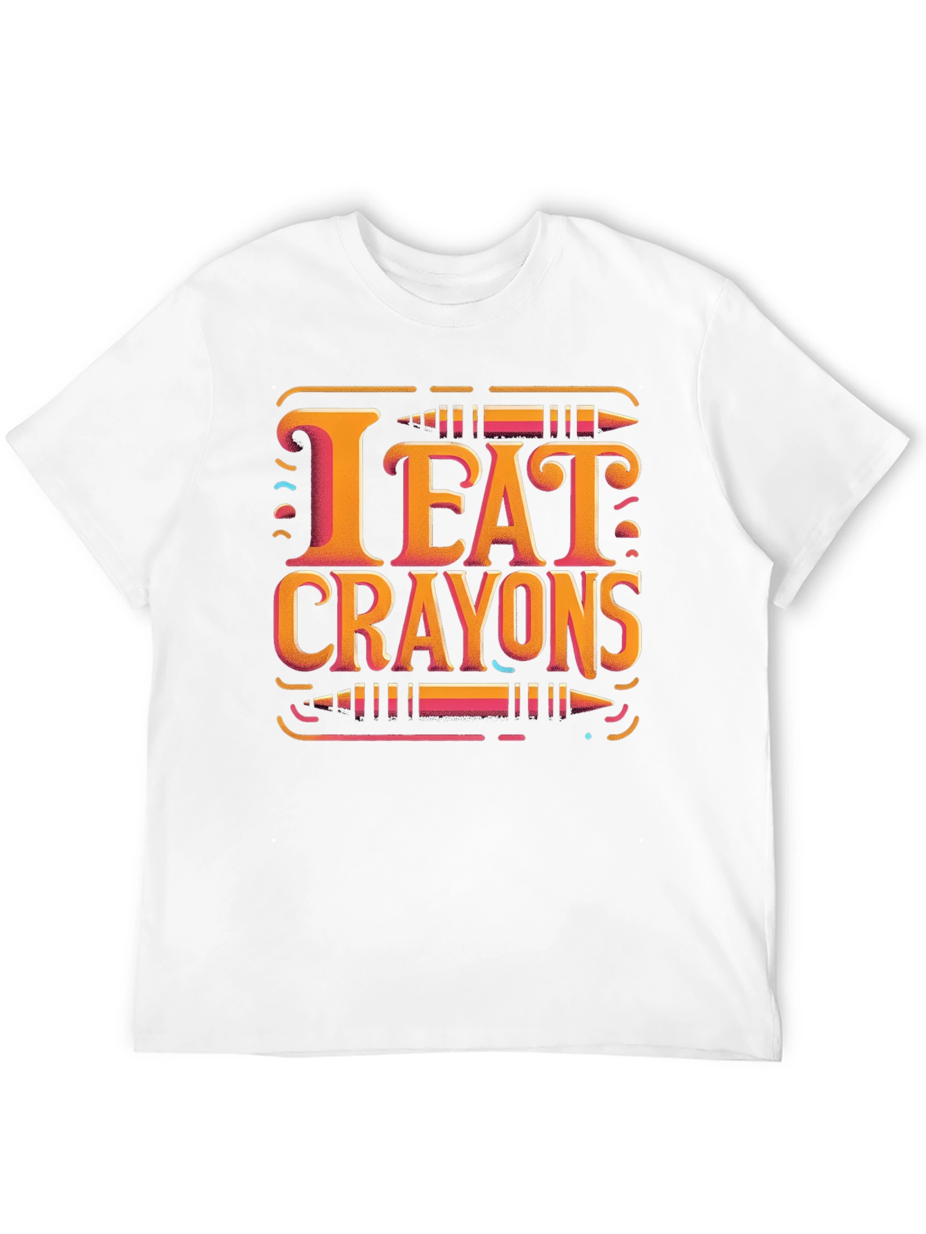 I Eat Crayons Graphic Tee - Novelty T-Shirt