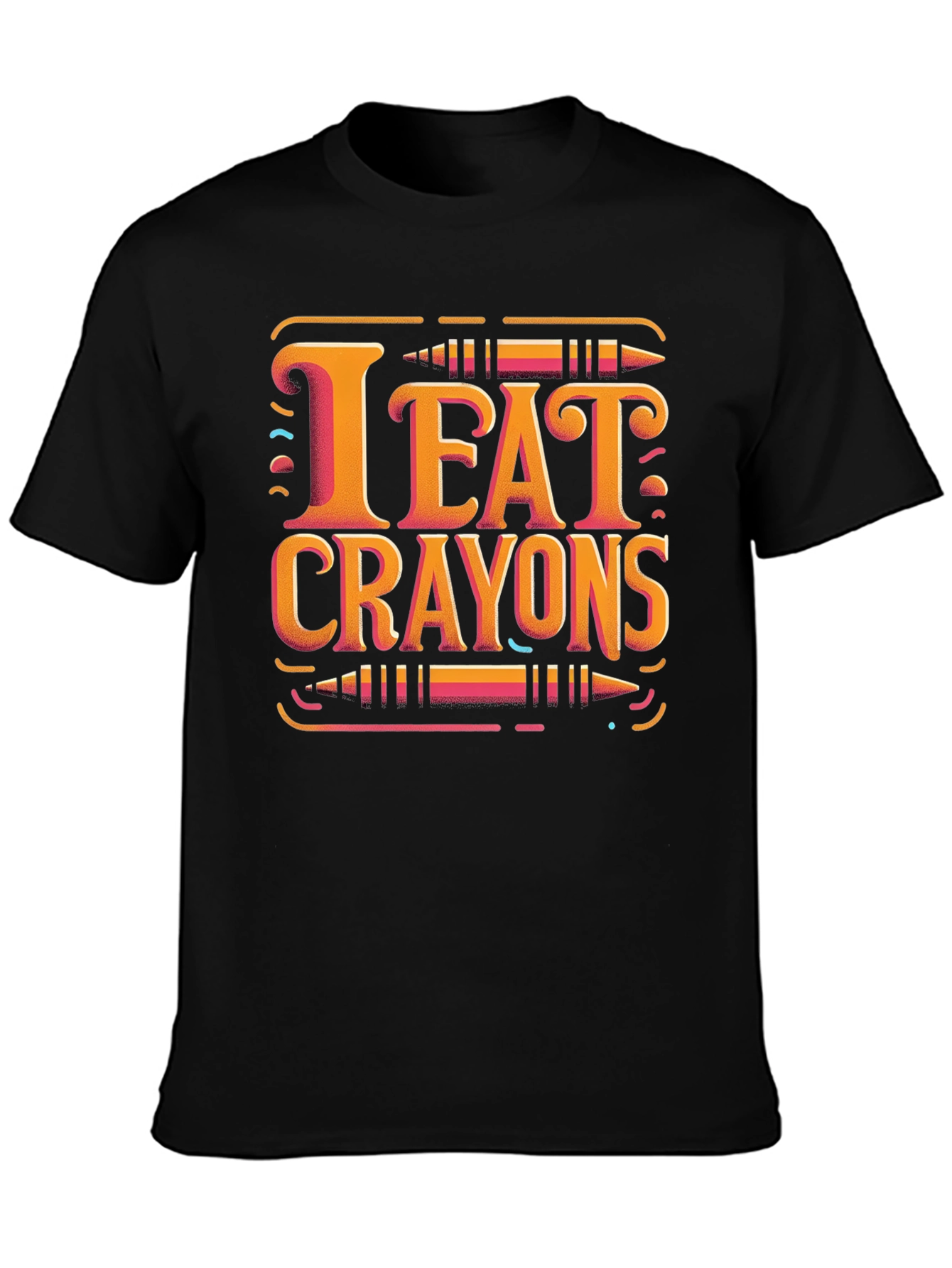 I Eat Crayons Graphic Tee - Novelty T-Shirt