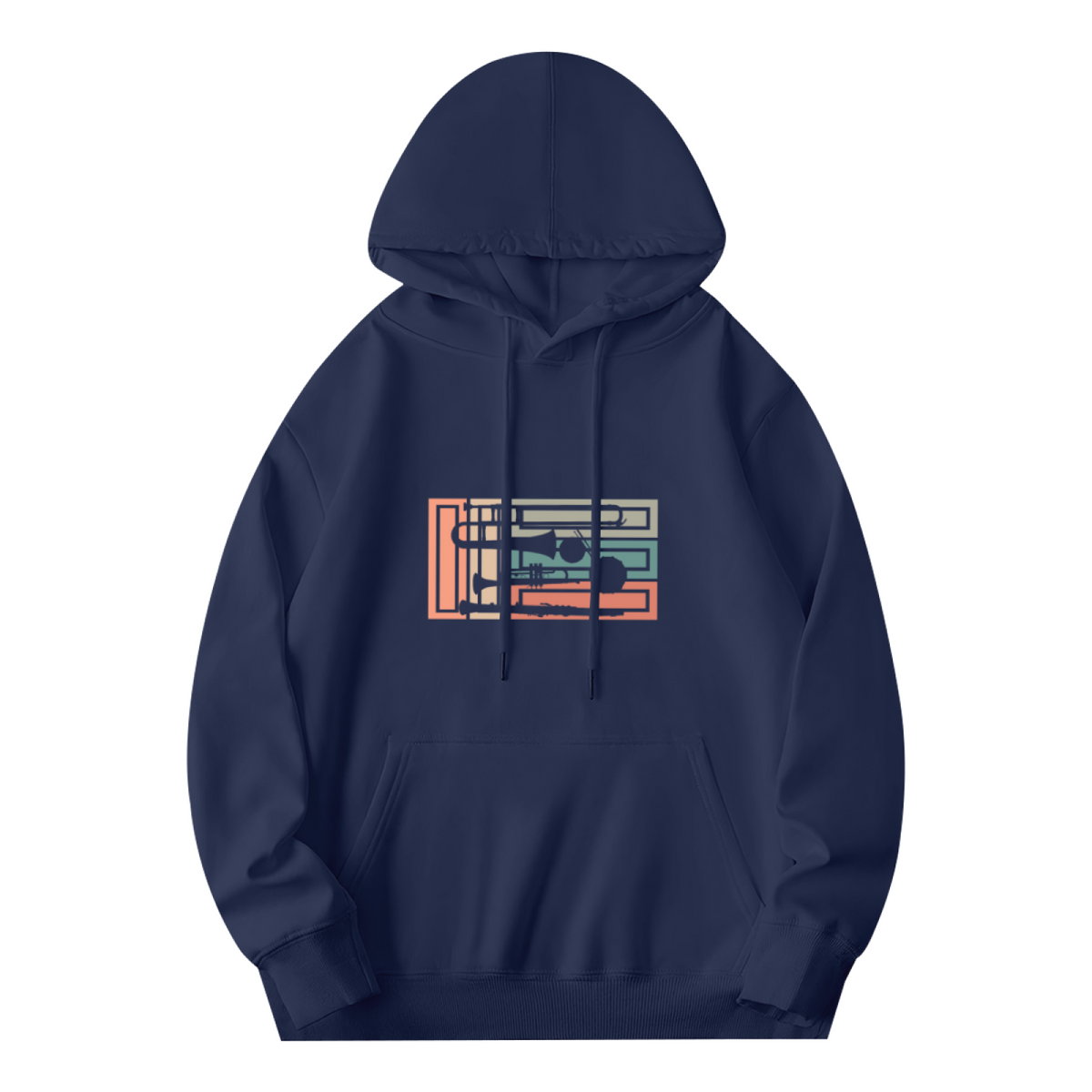 Geometric Brass Instrument Stripe Hoodie