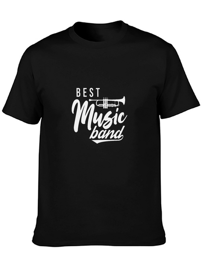 Best Music Band Trumpet Graphic Black T-Shirt