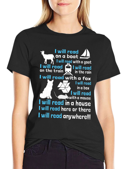 I Will Read Anywhere T-Shirt - Book Lover Tee