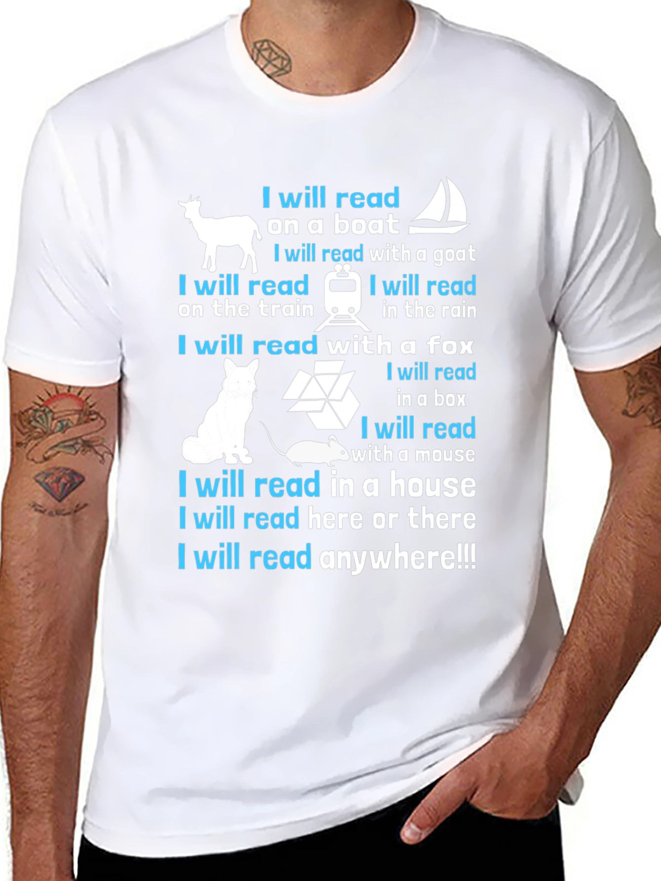 I Will Read Anywhere T-Shirt - Book Lover Tee