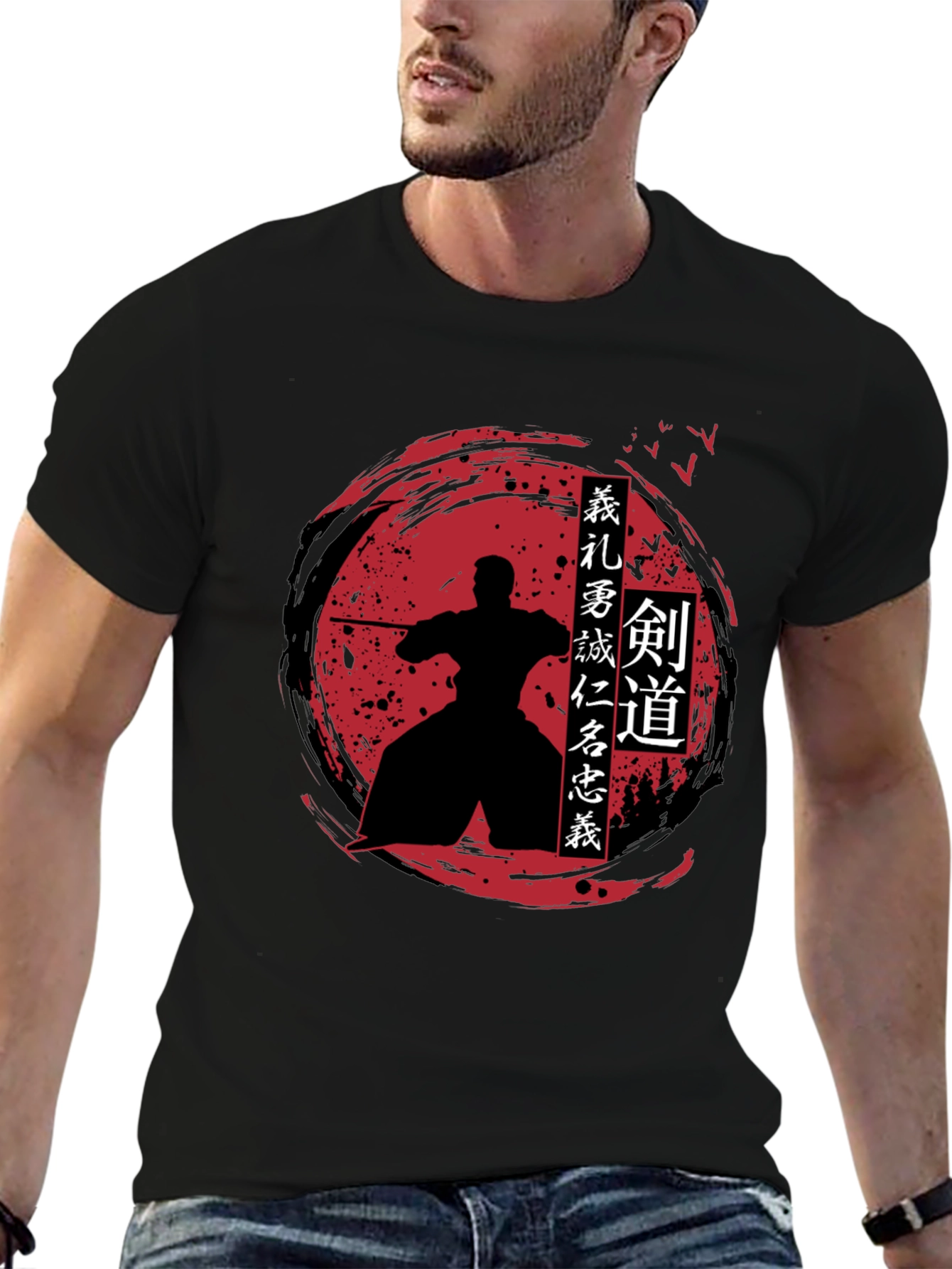 Samurai Warrior T-Shirt - Kendo Bushido Design