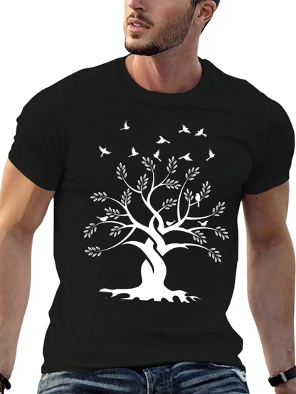 Tree of Life Graphic Tee - Black Cotton T-Shirt