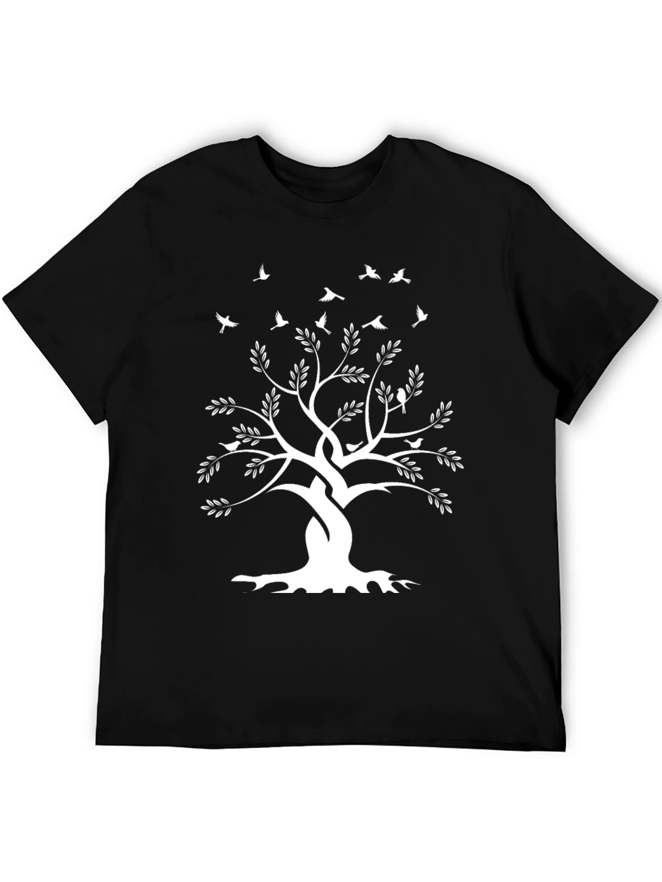 Tree of Life Graphic Tee - Black Cotton T-Shirt