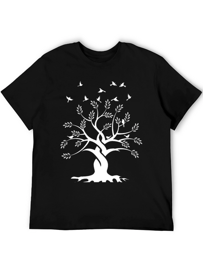 Tree of Life Graphic Tee - Black Cotton T-Shirt