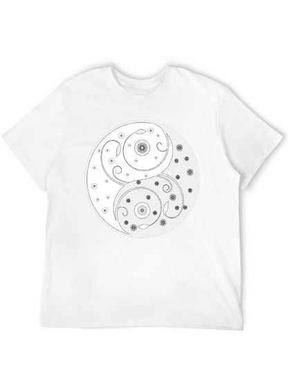 Yin Yang T-Shirt - Floral Harmony