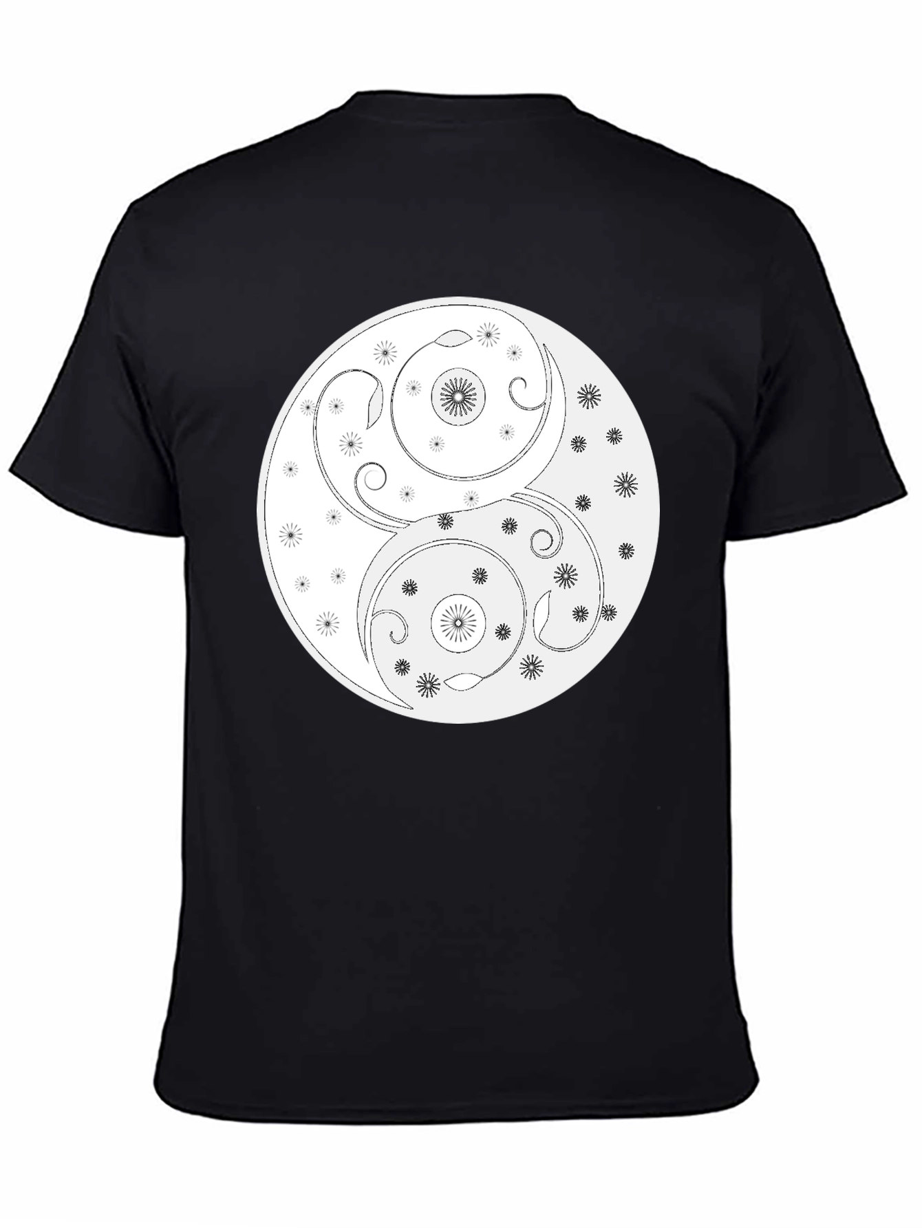 Yin Yang T-Shirt - Floral Harmony