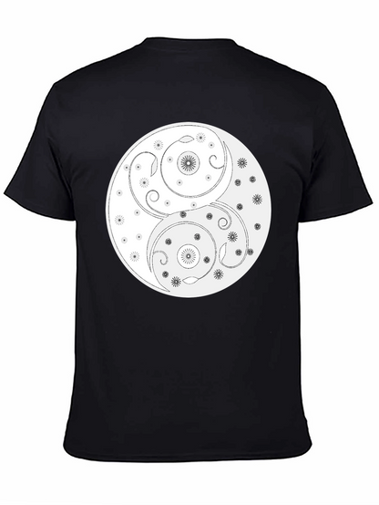 Yin Yang T-Shirt - Floral Harmony