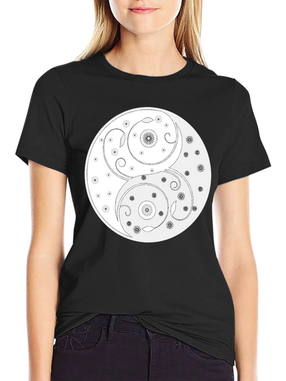 Yin Yang T-Shirt - Floral Harmony