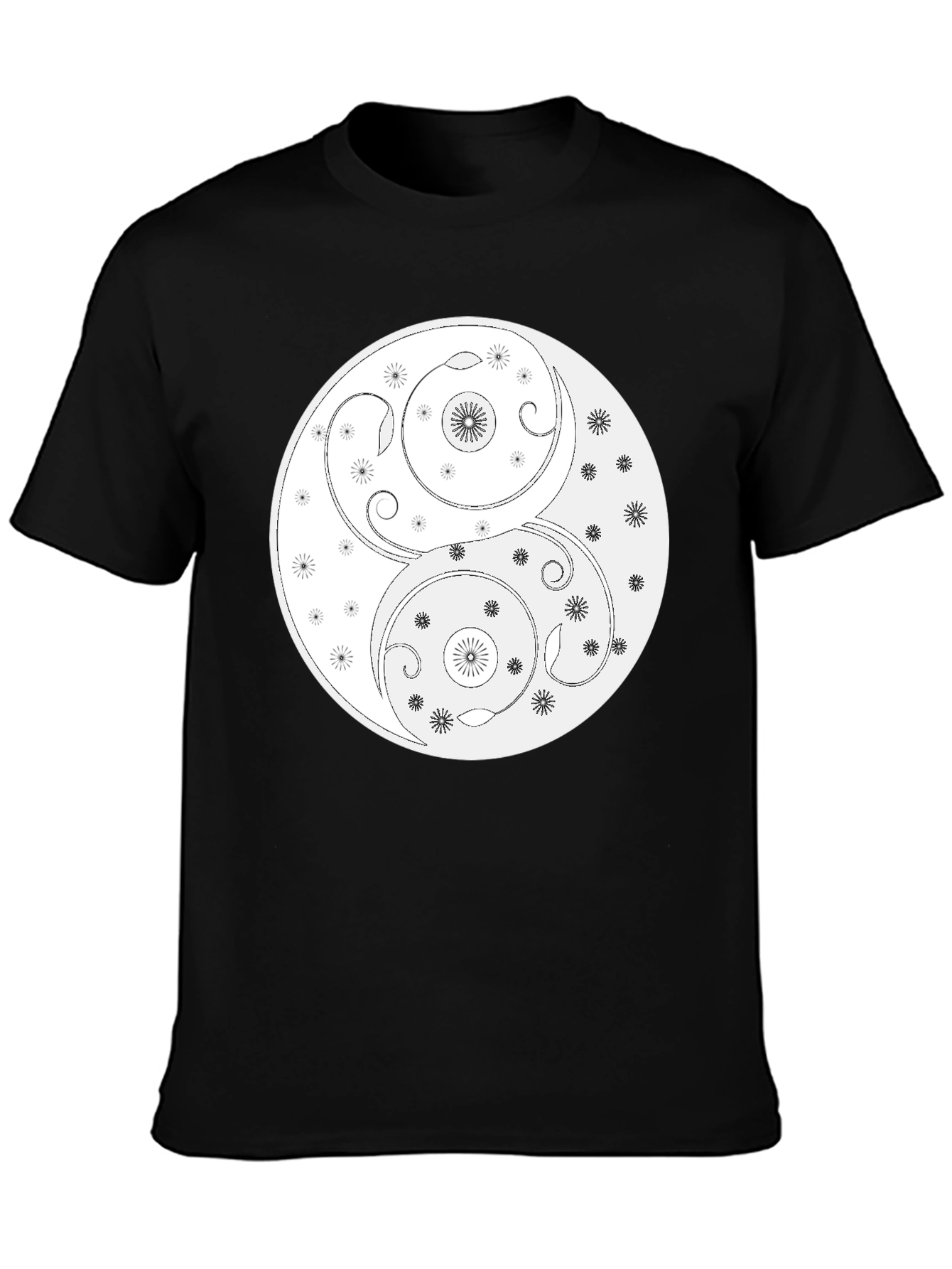 Yin Yang T-Shirt - Floral Harmony