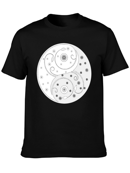 Yin Yang T-Shirt - Floral Harmony