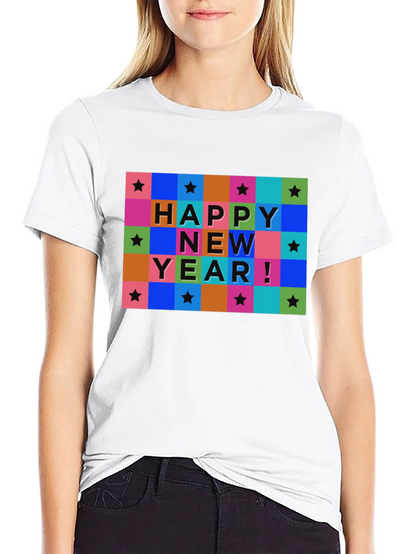 Happy New Year Graphic T-Shirt - Stylish Holiday Tee