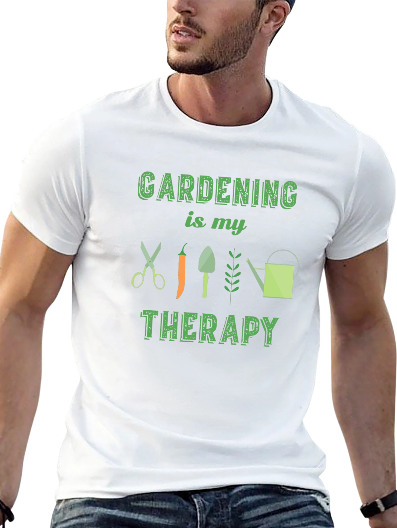 Gardening Therapy Graphic Tee - Soft Cotton Comfort