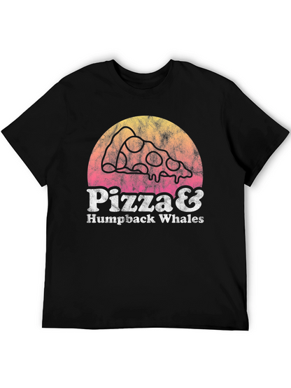 Pizza & Humpback Whales Graphic Tee