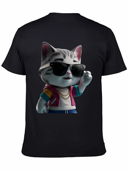 Cool Cat in Shades Graphic T-Shirt