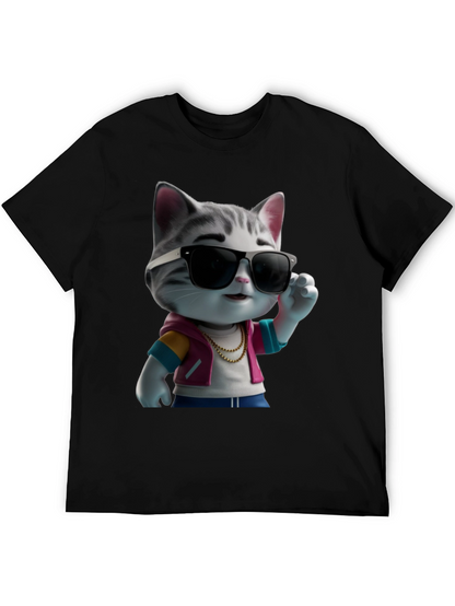 Cool Cat in Shades Graphic T-Shirt