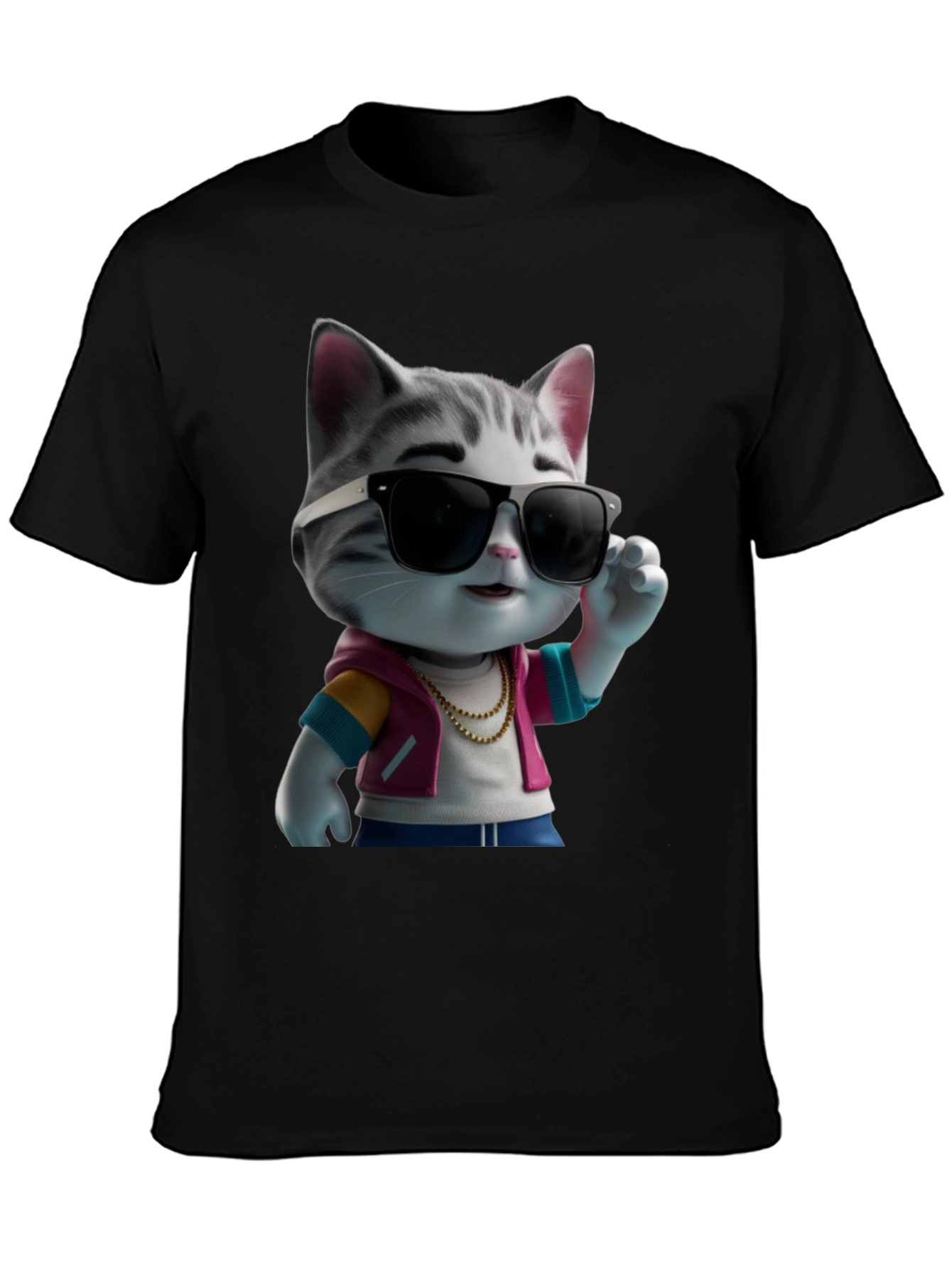 Cool Cat in Shades Graphic T-Shirt