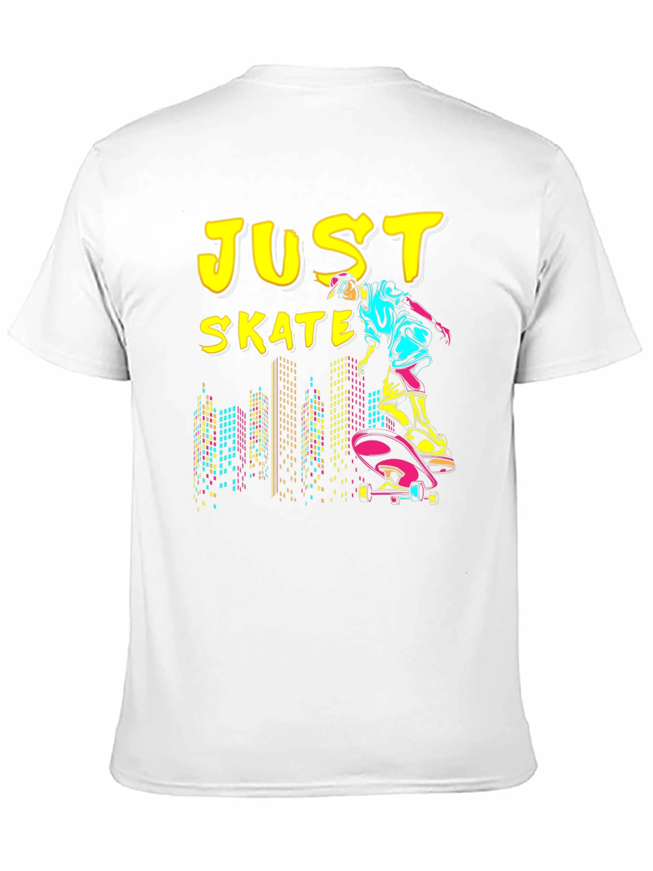 Just Skate Graphic Tee - Black Skateboarder Shirt