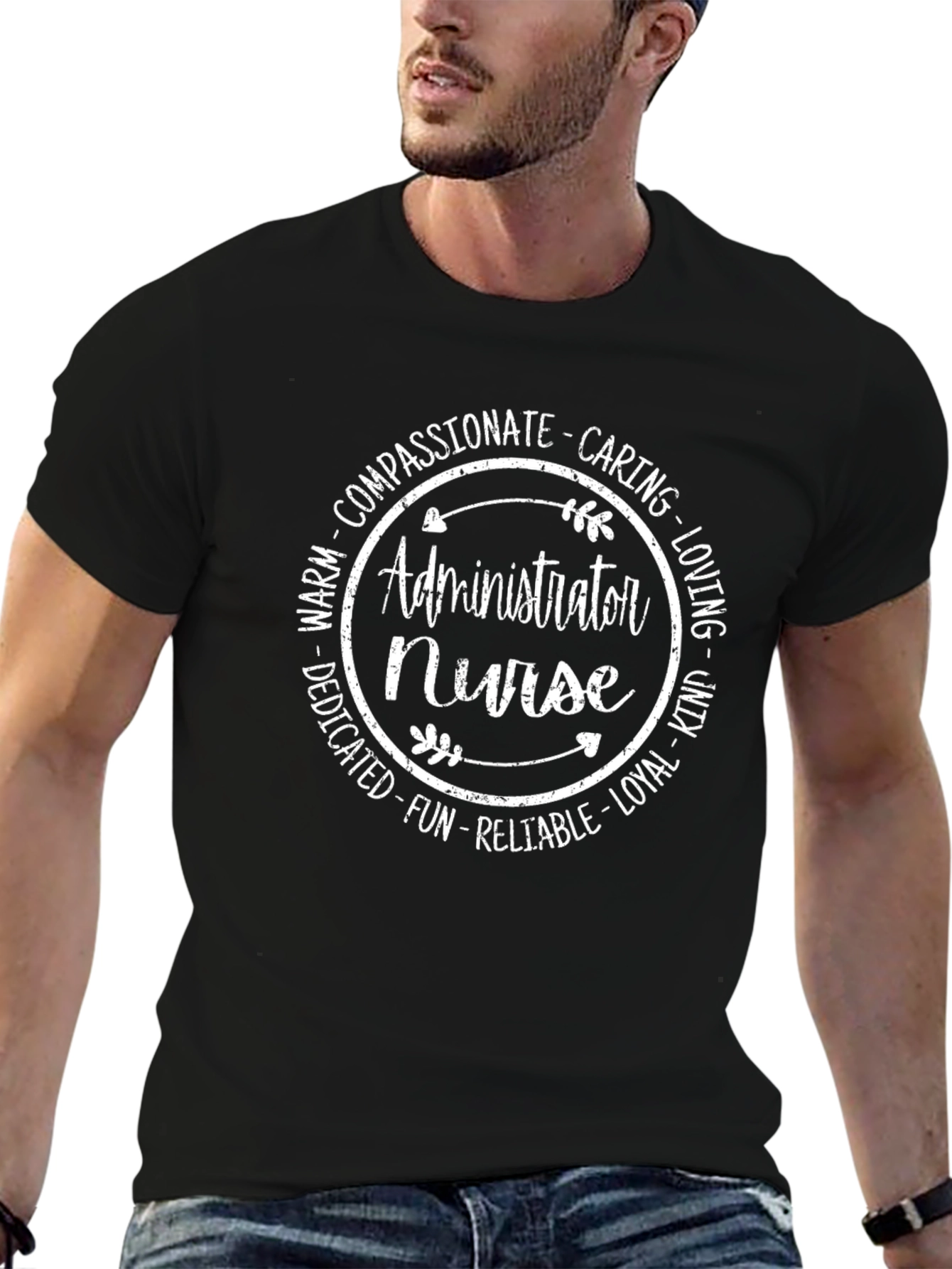 Administrator Nurse T-Shirt - Compassionate Caring Design